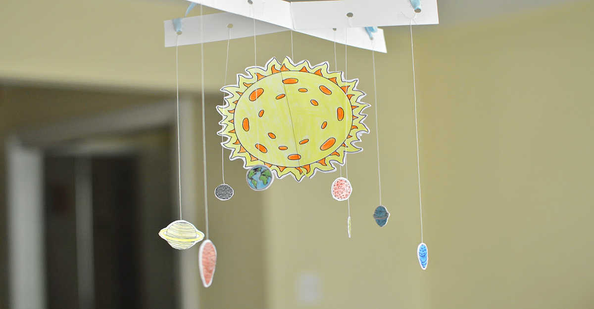 Easy Solar System Model With Printable Template - Kids Fashion Health