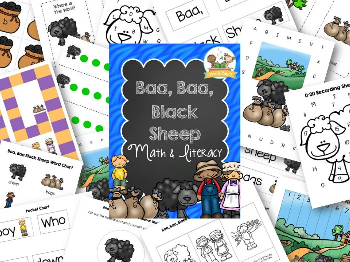 Baa Baa Black Sheep Printable Activities for Preschool